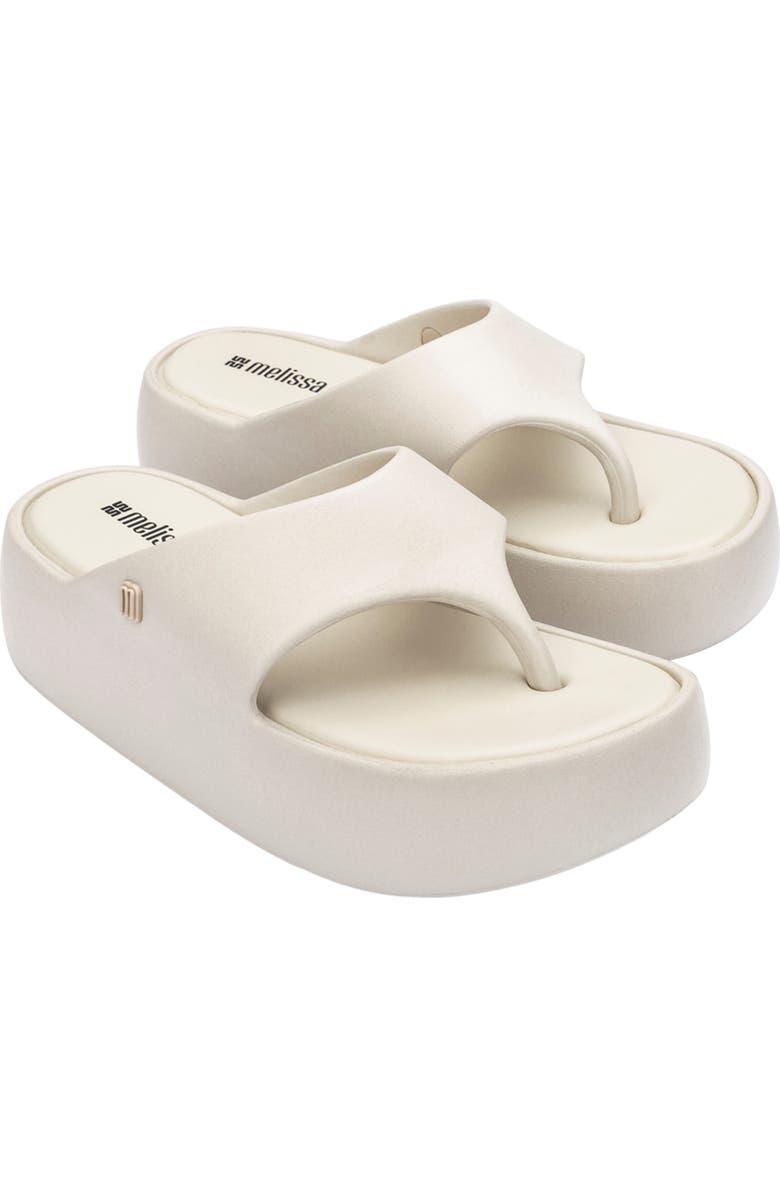 Melissa Free Platform Flip Flop, Main, color, Beige