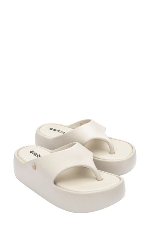 Shop Melissa Free Platform Flip Flop In Beige