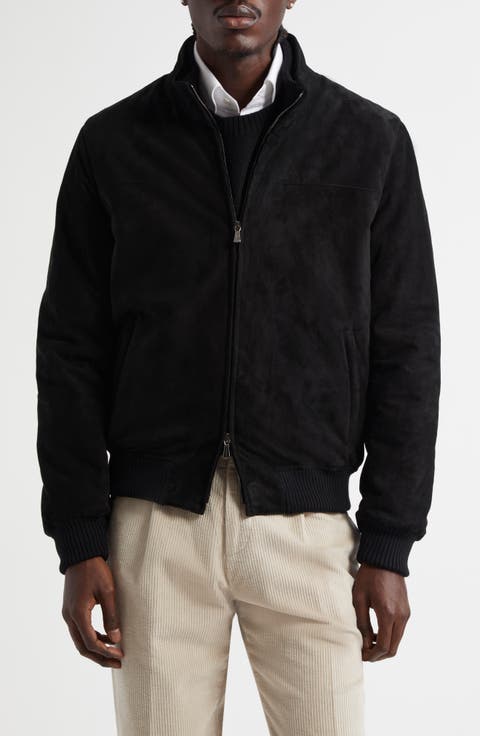 Suede Bomber Jacket