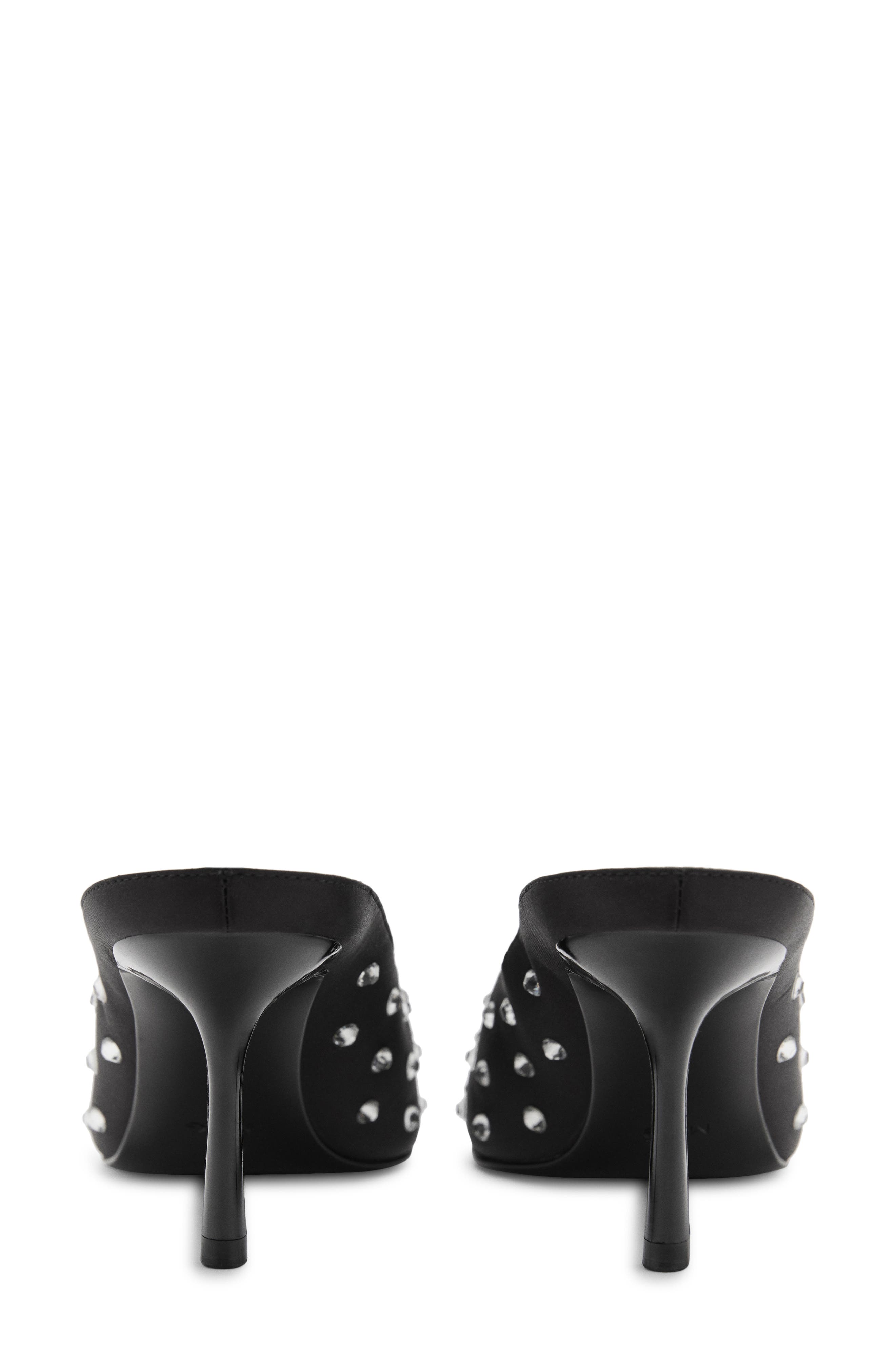 MANGO Crystal Pointed Toe Mule, Alternate, color, 