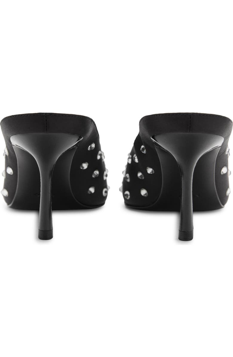 MANGO Crystal Pointed Toe Mule, Alternate, color, Black