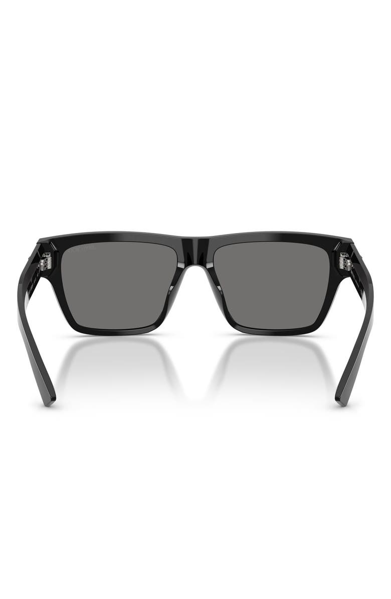 Jimmy Choo 54mm Polarized Rectangular Sunglasses, Alternate, color, Black / Polar Dark Gray