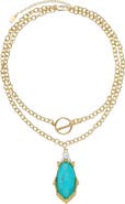Petit Moments Wander Stone Pendant Layered Necklace