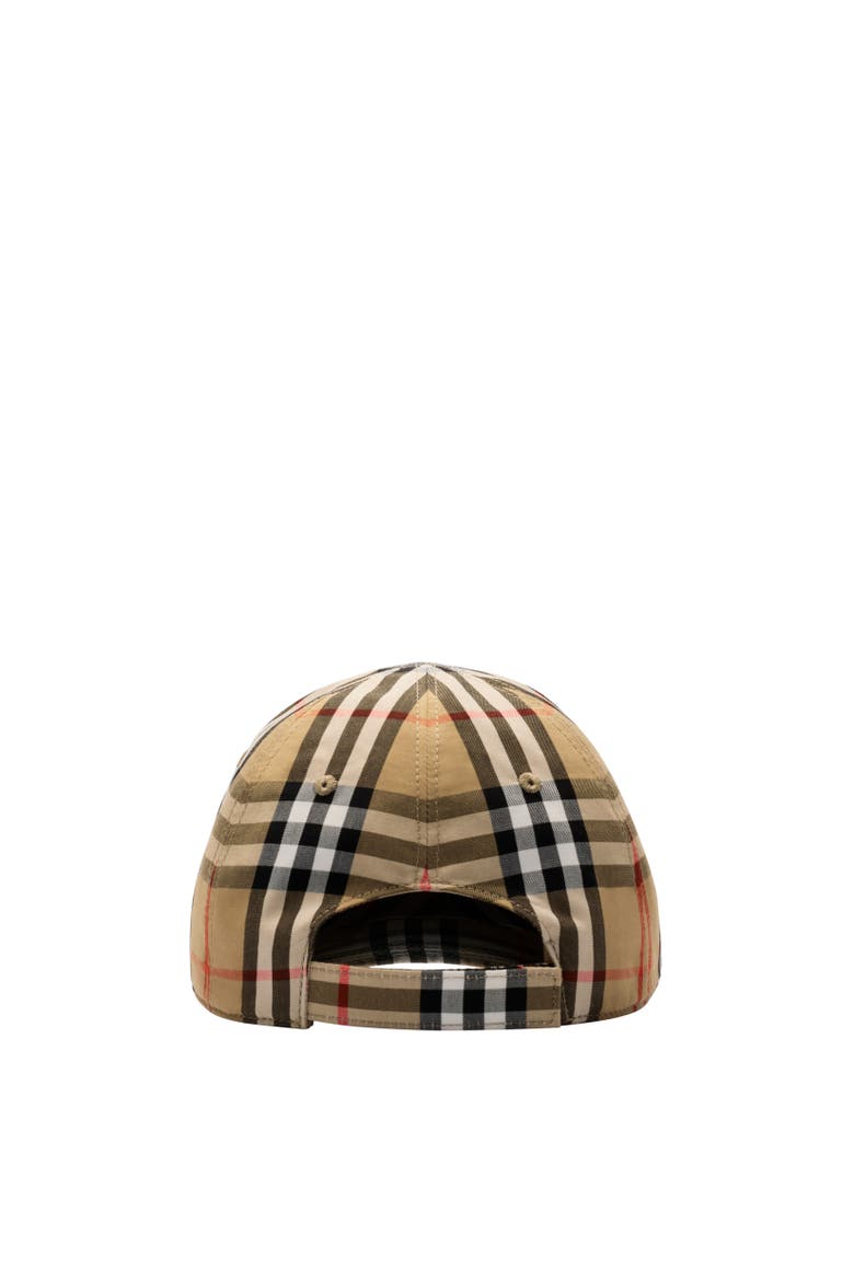 Check Cotton Baseball Cap, Alternate, color, Sand beige