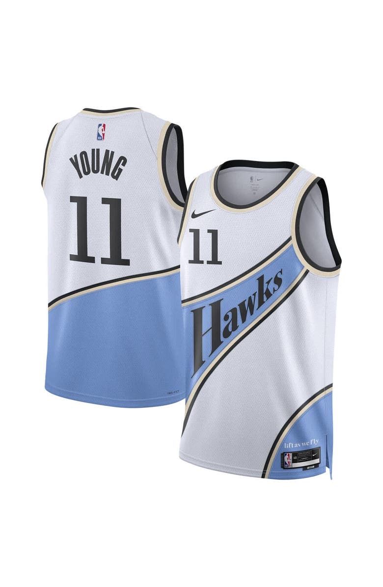 Nike Unisex Nike Trae Young White Atlanta Hawks 2024/25 Swingman Player Jersey - City Edition, Alternate, color, 