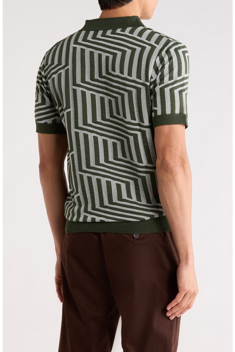 Johnny Collar Knit Polo Sweater, Alternate, color, GREEN
