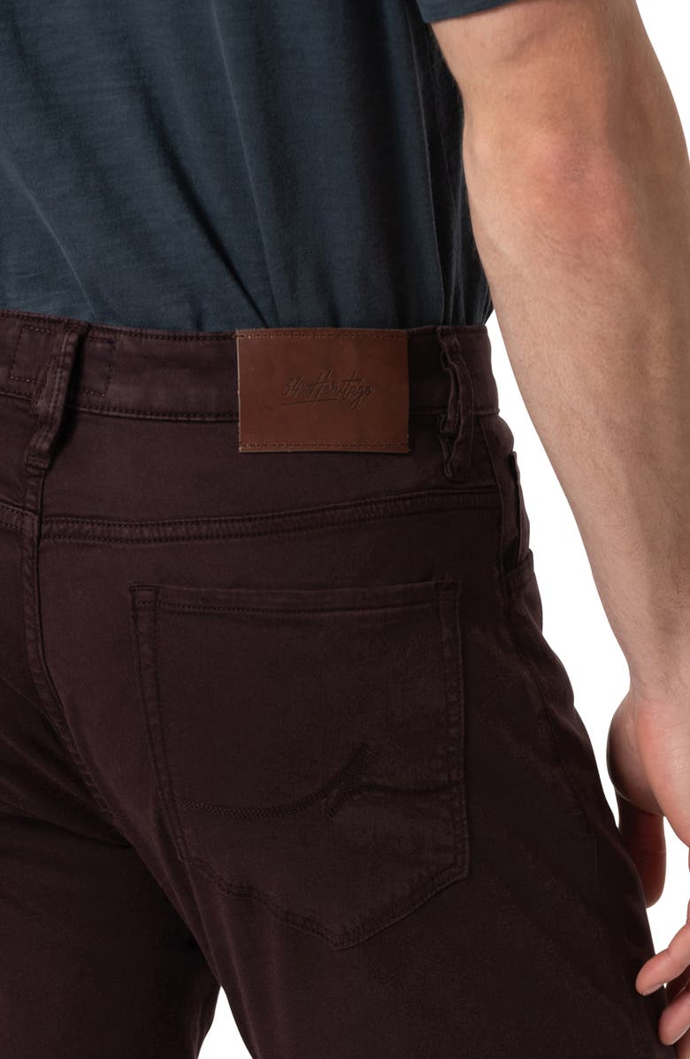 34 Heritage Charisma Relaxed Fit Stretch Twill Pants, Alternate, color, Burgundy Twill