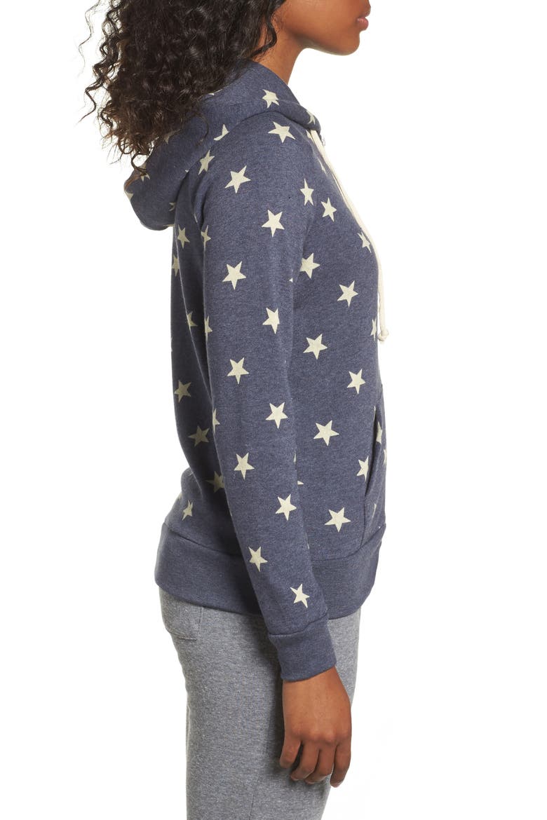 Adrian Print Zip Hoodie, Alternate, color, STARS