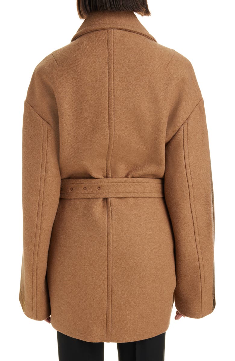 Dries Van Noten Vendals Metallic Coated Belted Jacket, Alternate, color, 