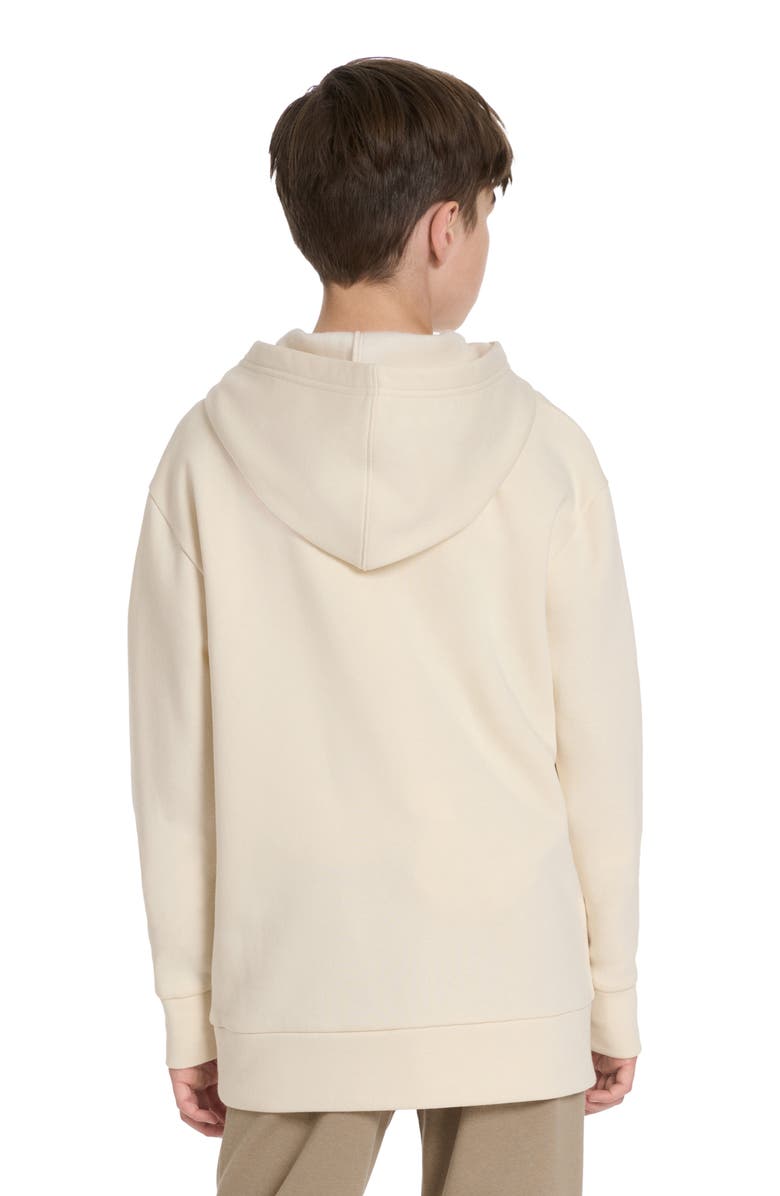 PUMA Kids' Class Pack Logo Appliqué Fleece Pullover Hoodie, Alternate, color, Tan Combo