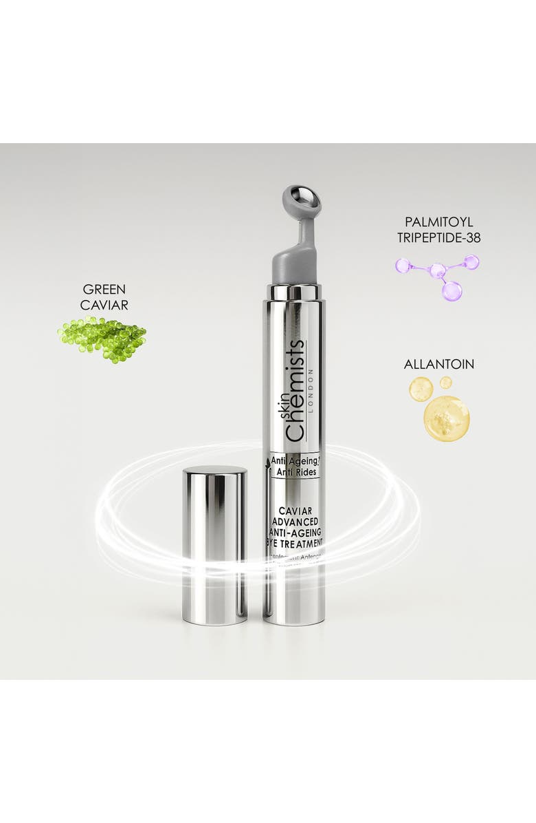 SKINCHEMISTS Caviar Advanced Anti-Ageing Eye Treatment 15ml for Loss of Firmness, Fine Lines & Wrinkles, Alternate, color, White