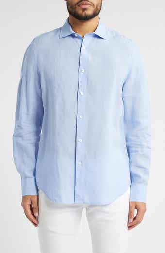 Axel Shaped Fit Linen Button-Up Shirt