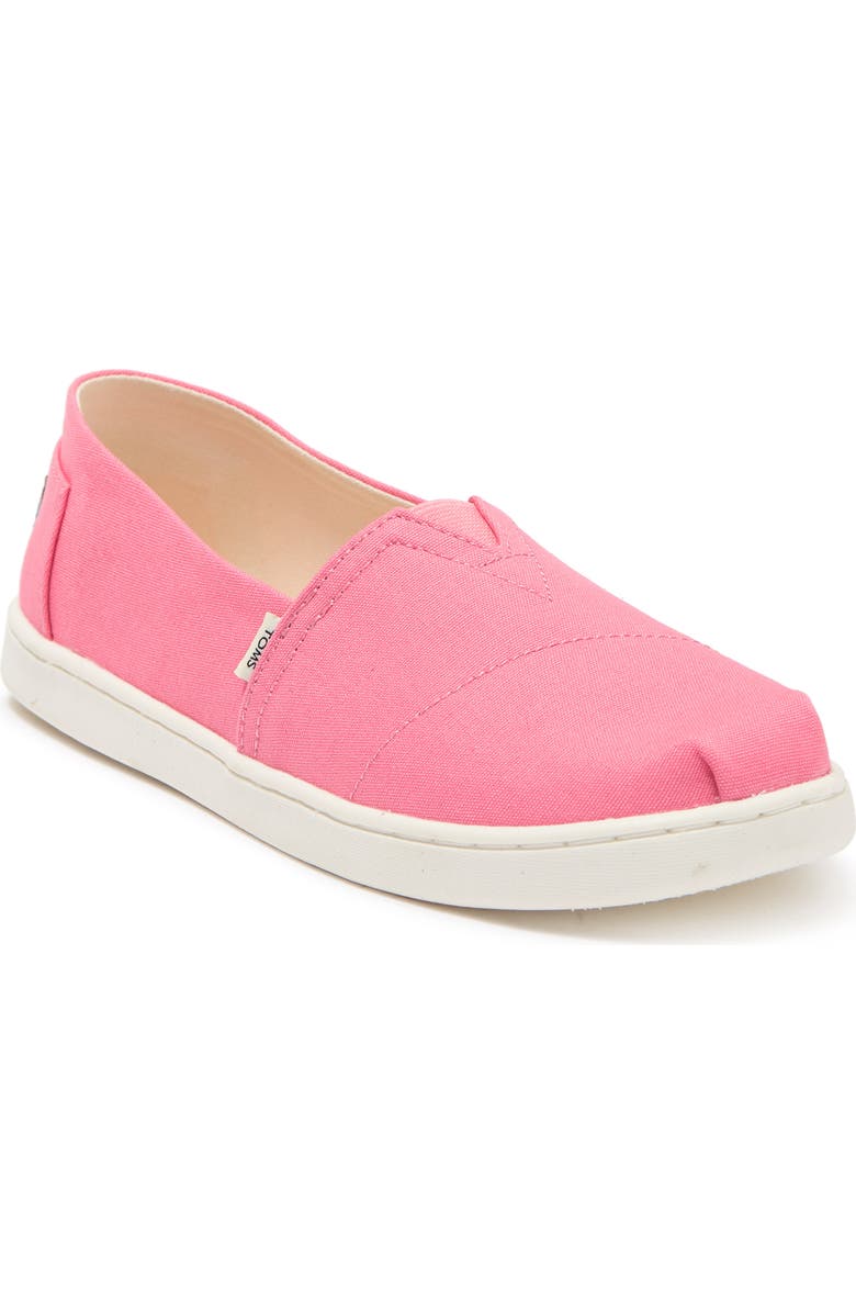 TOMS Belmont Slip-On Canvas Sneaker, Main, color, Bubblegum Pink Canvas