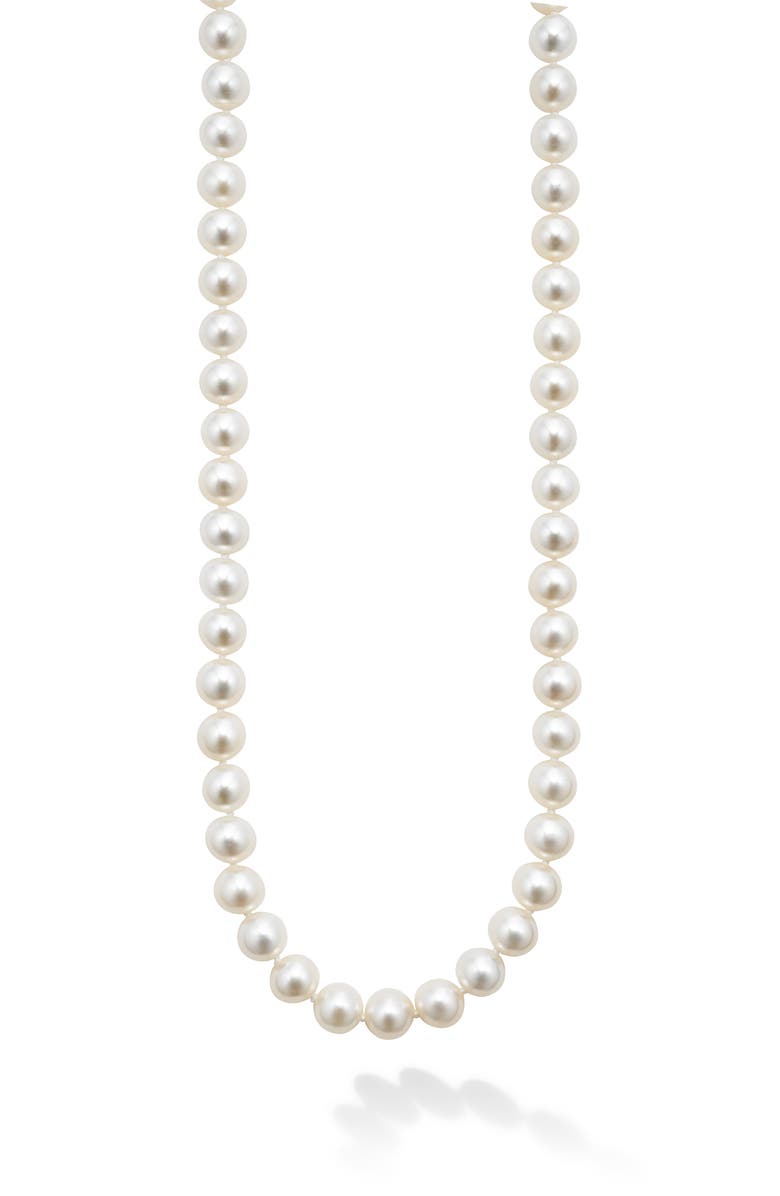LAGOS Luna Freshwater Pearl Necklace, Alternate, color, Silver