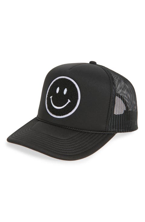 Smiley Patch Trucker Hat