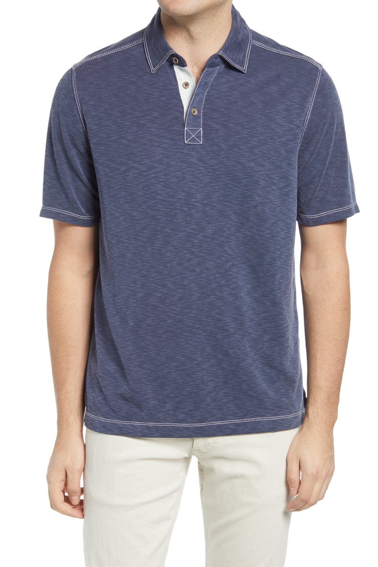 Slub Polo, Main, color, NAVY