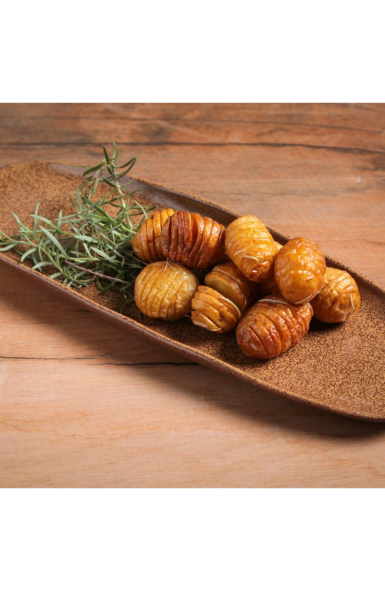 Porto Brasil Shallow Organic Oval Platter Large Set of 4, Alternate, color, Dijon