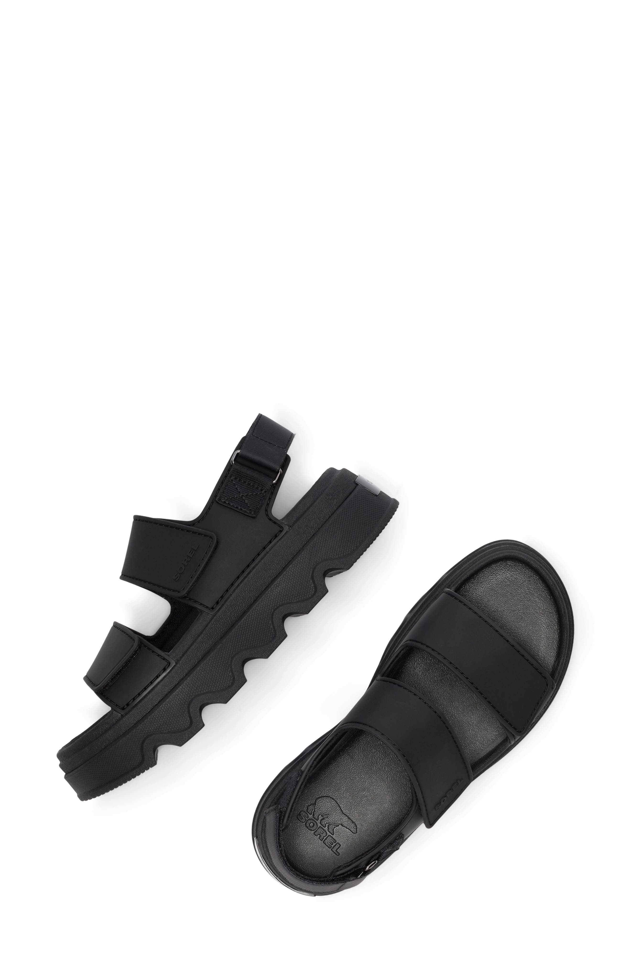 SOREL Kinetic<sup>™</sup> Sunchase Slingback Sandal, Alternate, color, Black/ Sea Salt