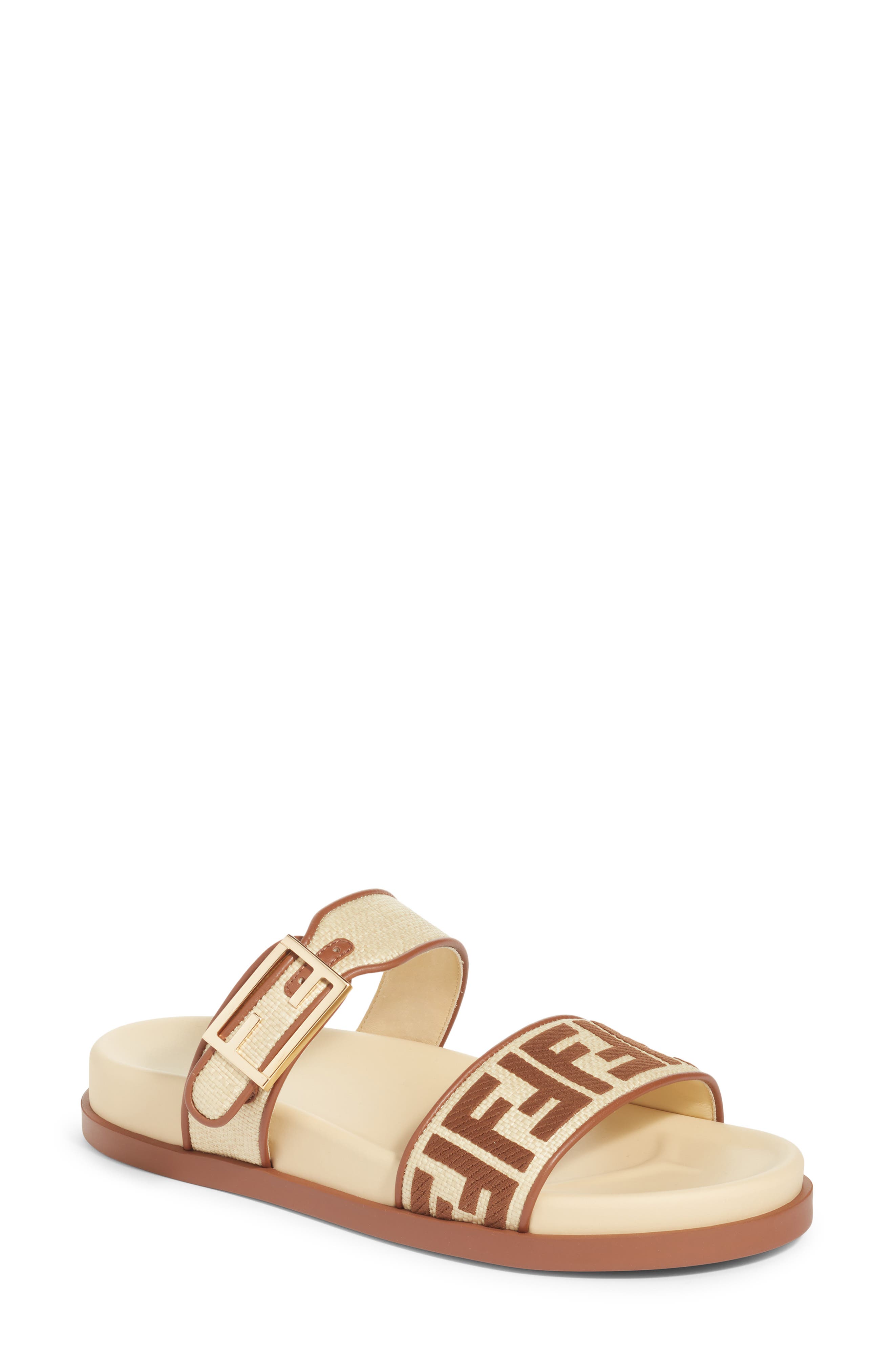 Feel Slide Sandal, Main, color, BROWN