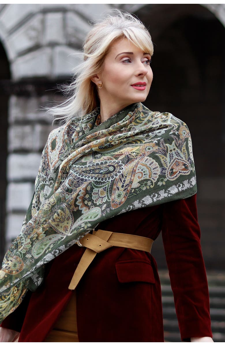 Elizabetta Samira - Long Sheer Silk Scarf for Women, Alternate, color, 