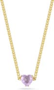 SPHERA MILANO Cubic Zirconia Heart Curb Chain Necklace