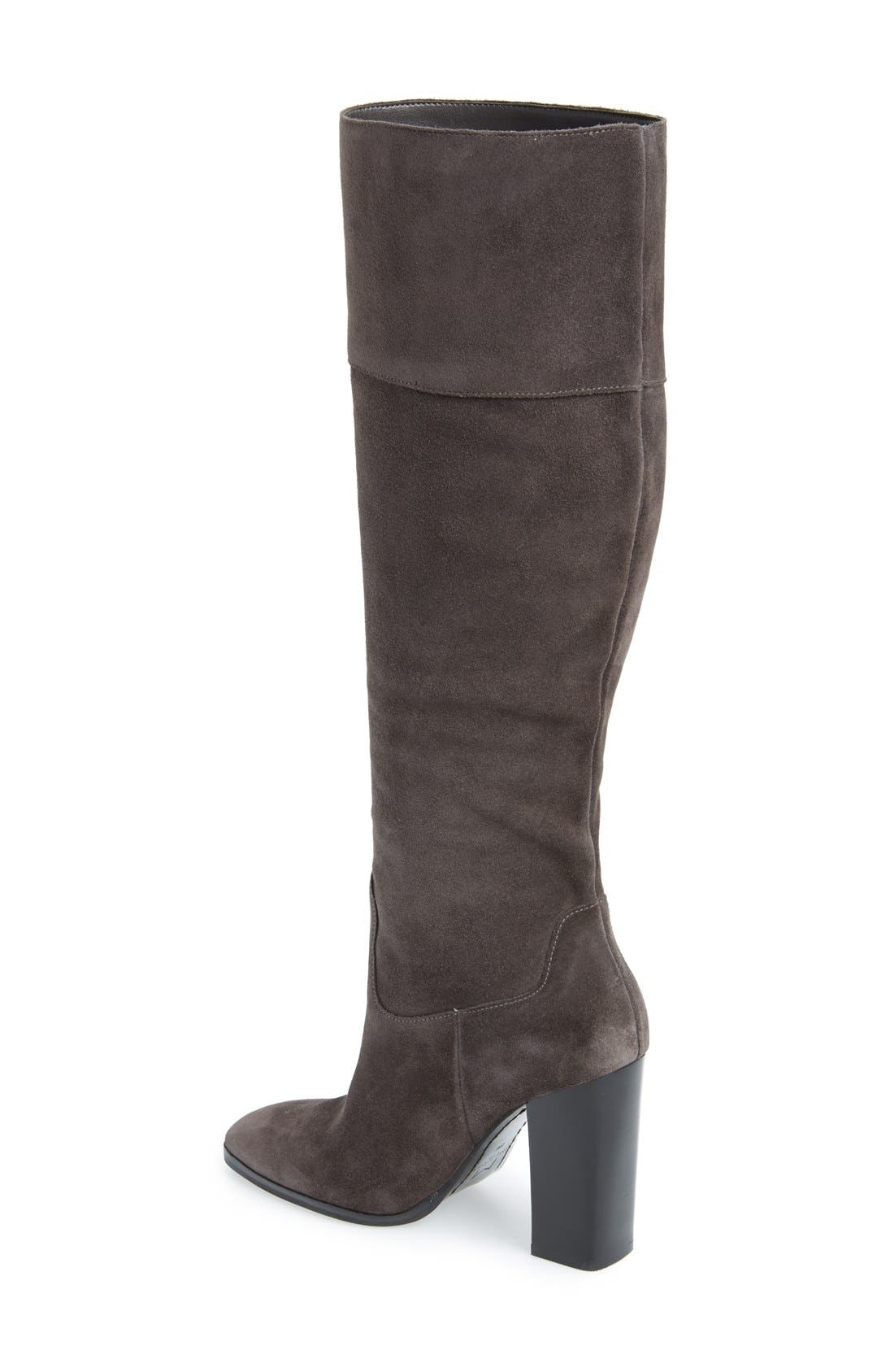 'Netty' Tall Boot, Alternate, color, PEWTER SUEDE