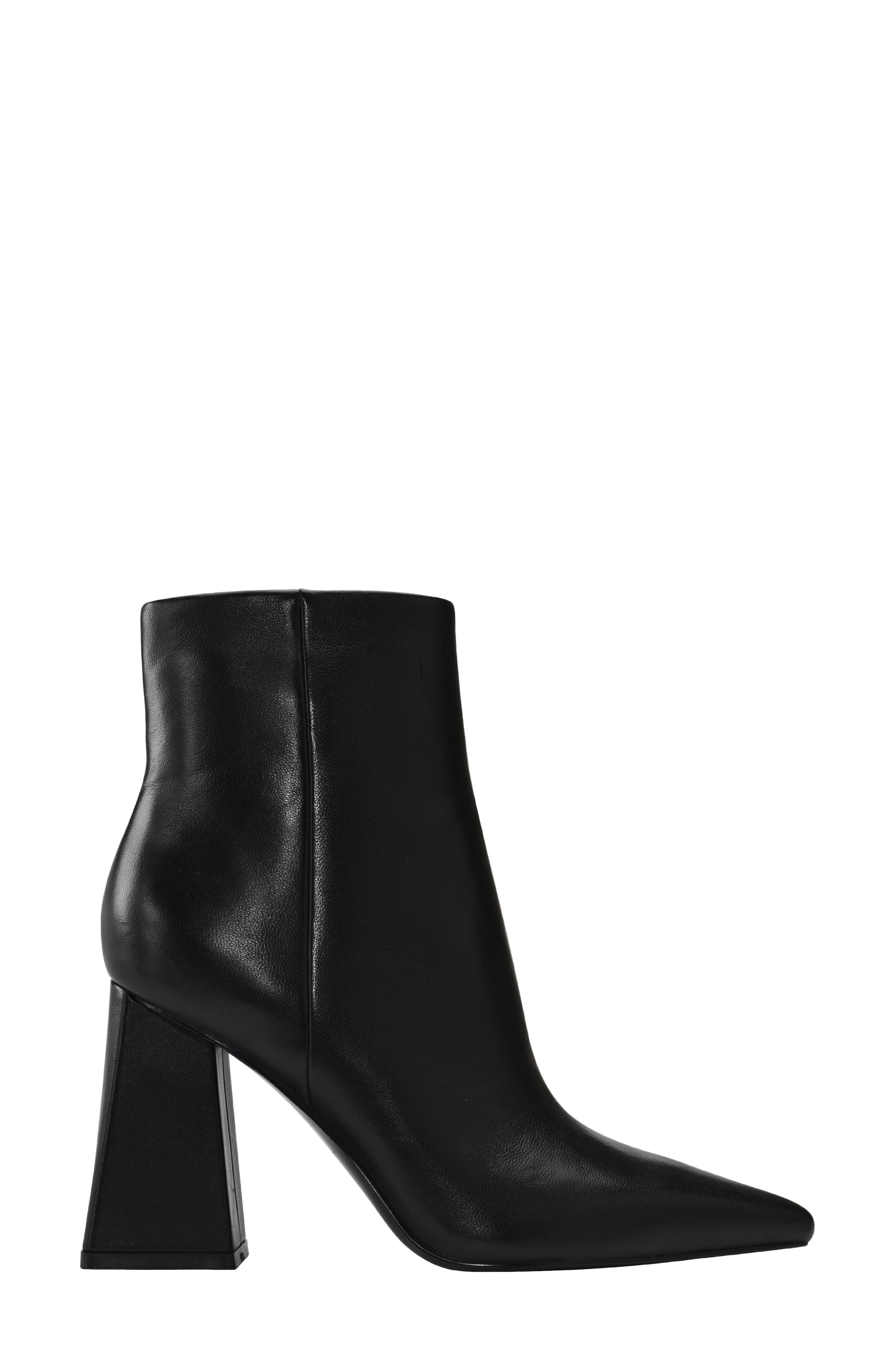 Kulika Leather Pointed Toe Bootie, Alternate, color, BLACK LEATHER