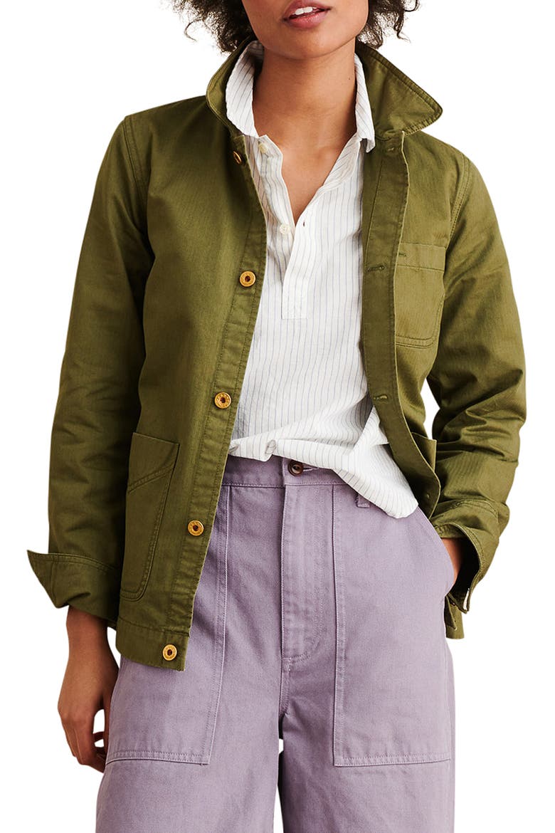 Herringbone Work Jacket, Main, color, ARMY OLIVE