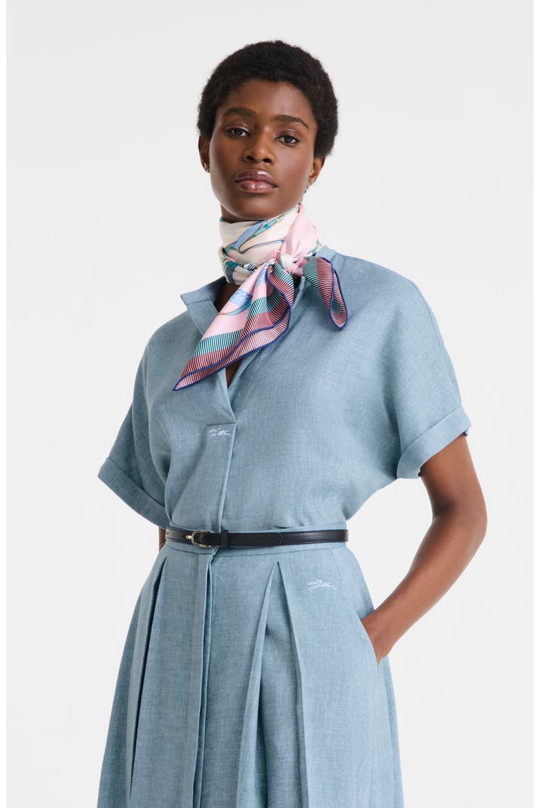 Toute Allure Silk Square Scarf, Alternate, color, SHRIMP