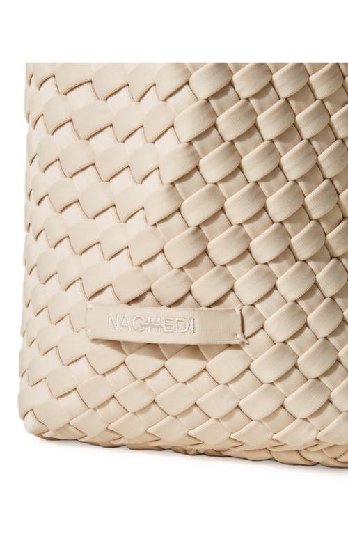 Shop Naghedi Laguna Woven Crossbody Bag In Ecru