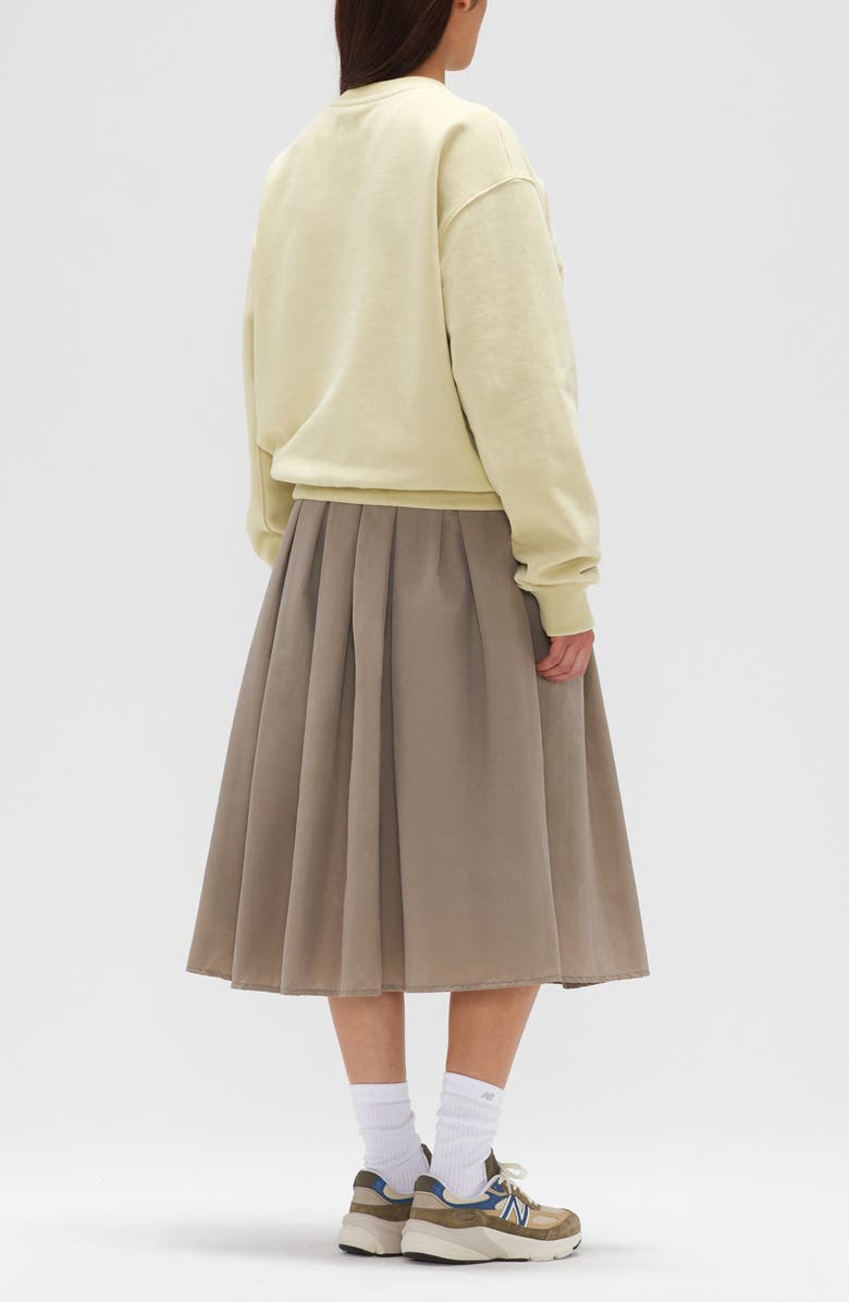 New Balance Made in USA Oversize Cotton French Terry Crewneck Sweatshirt, Alternate, color, Yellow