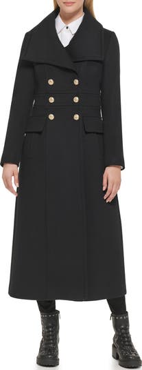 DoubleBreastedWoolBlendMilitaryCoat