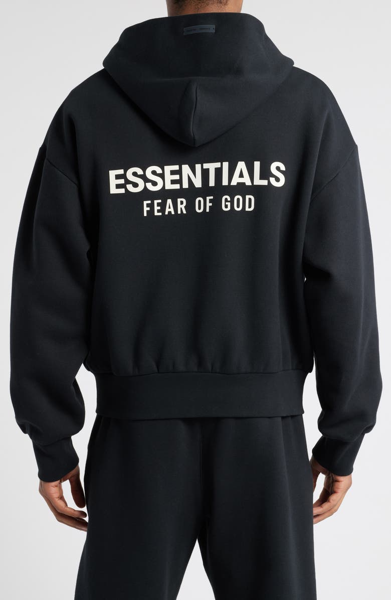 Fear of God Essentials Classic Logo Zip Hoodie, Main, color, 