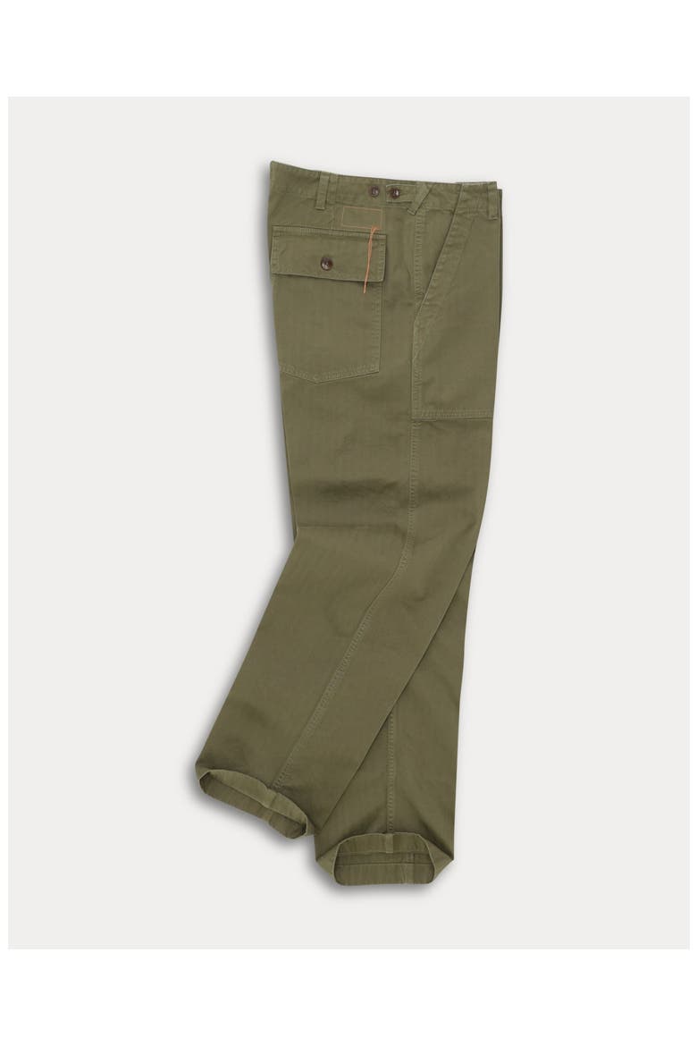 Newfatigue Herringbone Cotton Trousers, Alternate, color, Sage Green