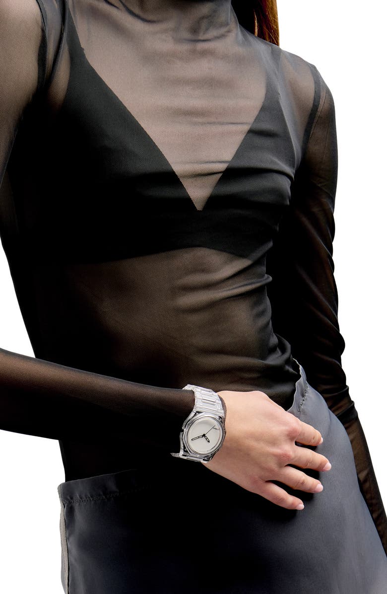 D1 Milano Nylon Bracelet Watch, 39mm, Alternate, color, Black