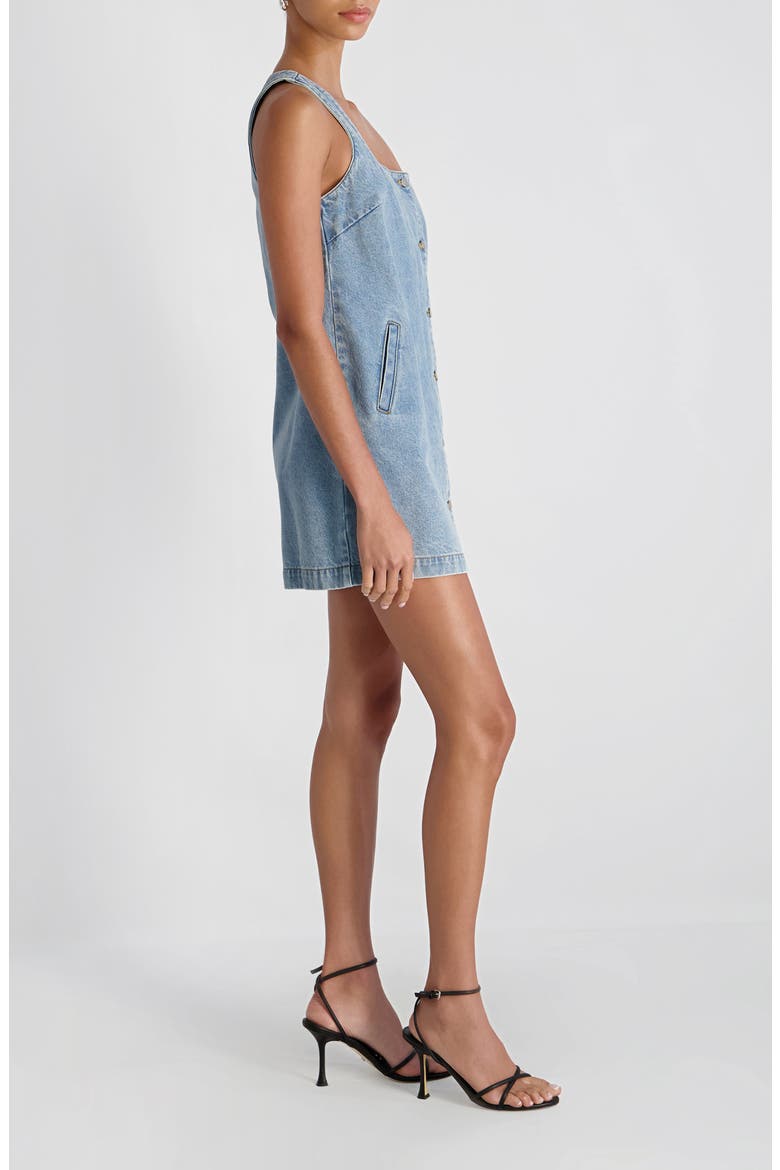 '90s Denim Minidress, Alternate, color, BLUE DENIM WASH