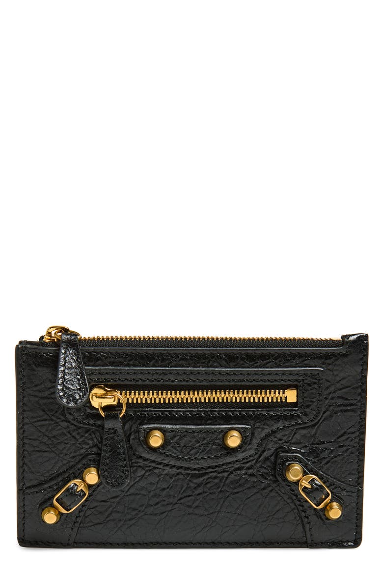 Le City Leather Card Case, Main, color, 1000 BLACK