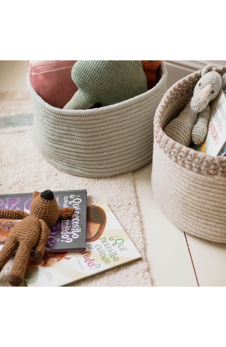 Lorena Canals Basket Kilo, Alternate, color, Natural, Toffee, Vintage Blue