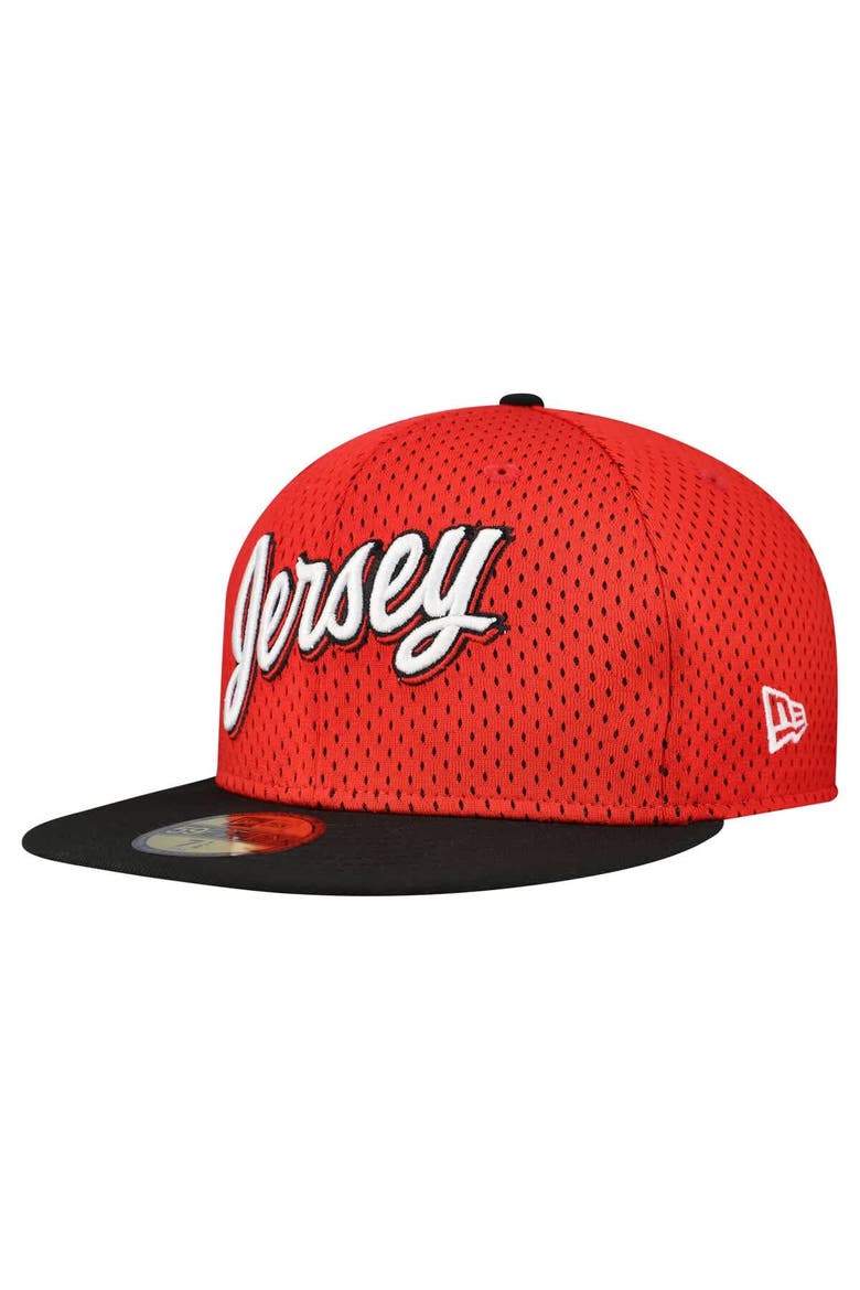 Men's New Era Red/Black New Jersey Devils Mesh Crown Two-Tone 59FIFTY Fitted Hat, Alternate, color, Red