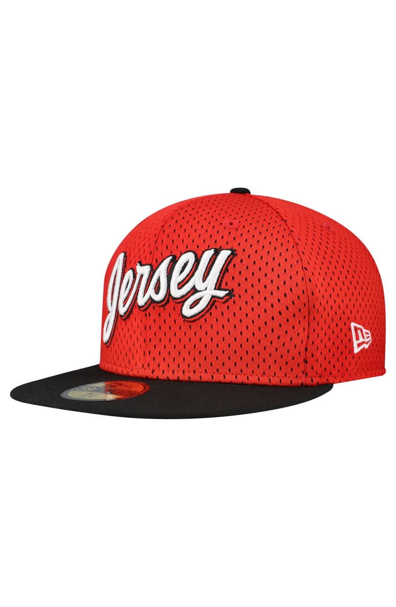 New Era Men's New Era Red/Black New Jersey Devils Mesh Crown Two-Tone 59FIFTY Fitted Hat, Alternate, color, Red