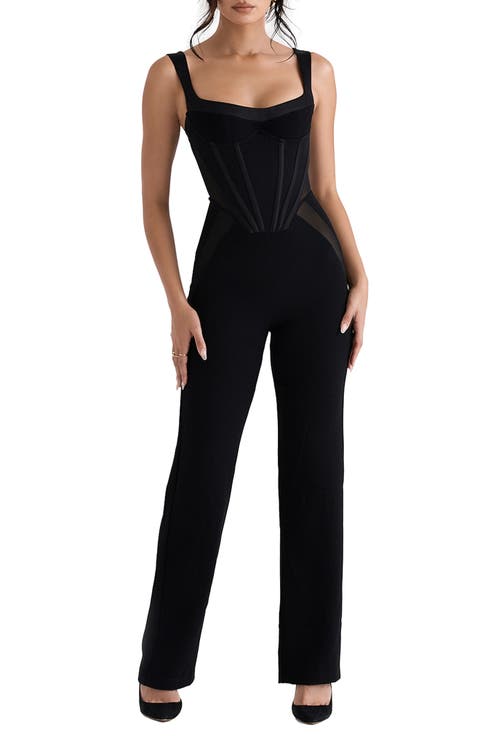 Mylene Corset Mesh Panel Jumpsuit