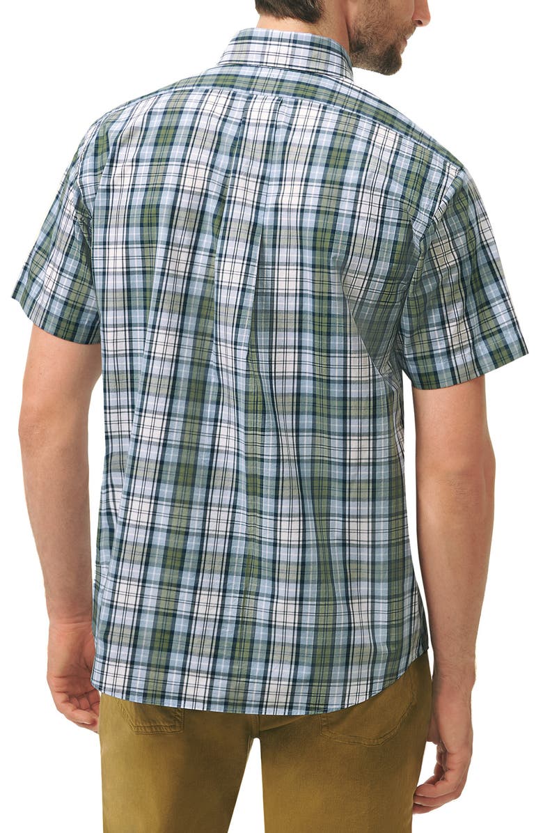 Brooks Brothers Friday Plaid Short Sleeve Button-Down Shirt, Alternate, color, 