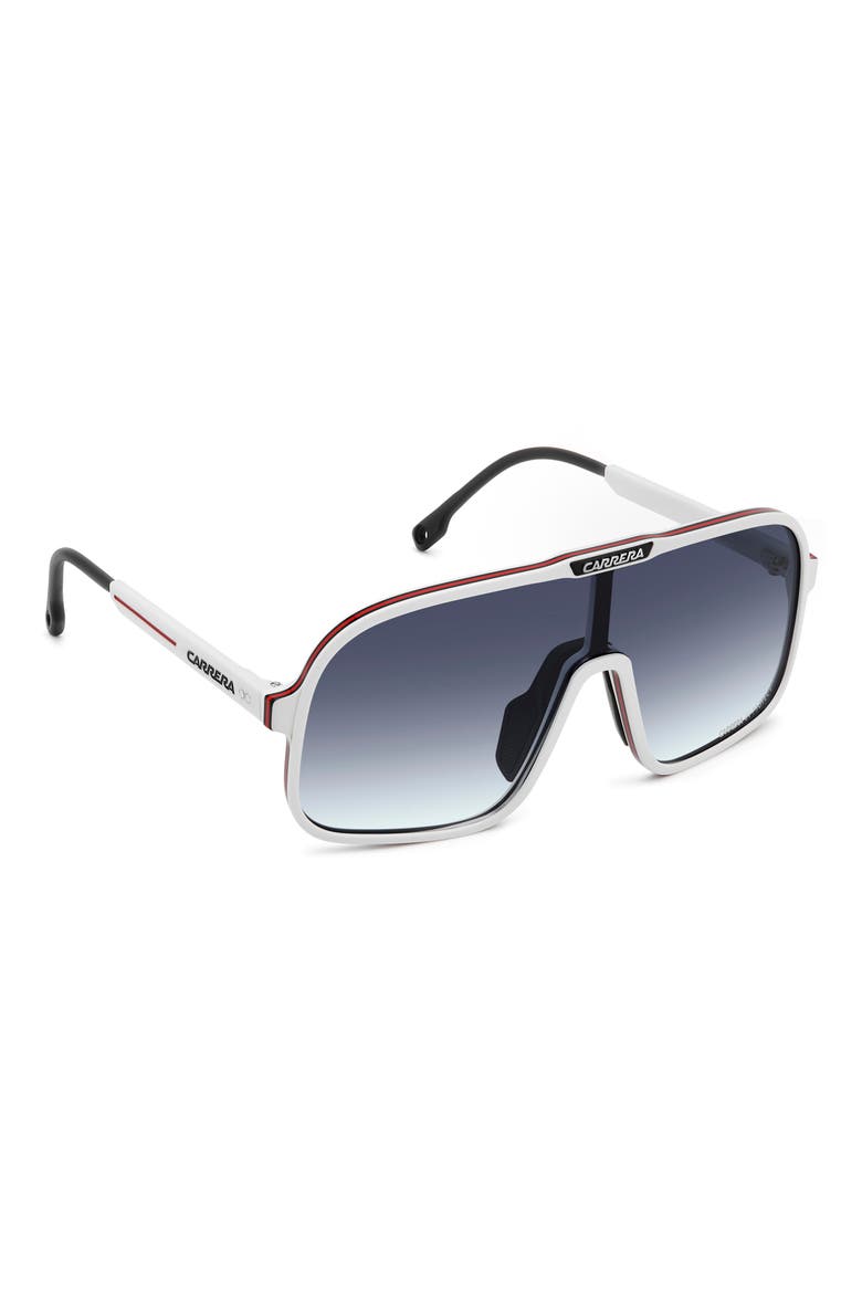 C Sport 99mm Gradient Shield Sunglasses, Alternate, color, WHITE/ DK BLUE SF