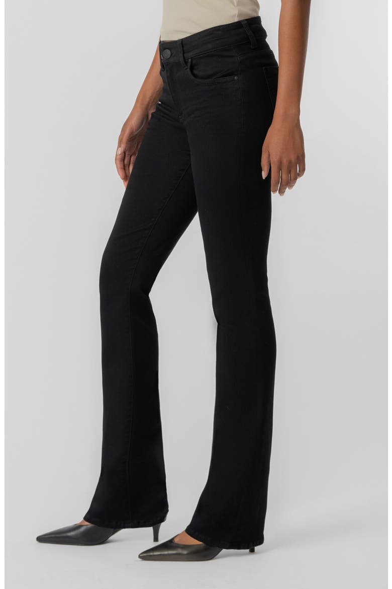 Natalie Mid Rise Bootcut Jeans, Alternate, color, BLACK