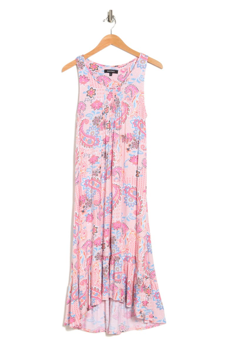 Paisley Long Sleeveless Nightgown, Alternate, color, PINK PAIS
