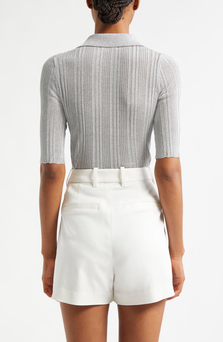 A.L.C. Joey Metallic Elbow Sleeve Polo, Alternate, color,