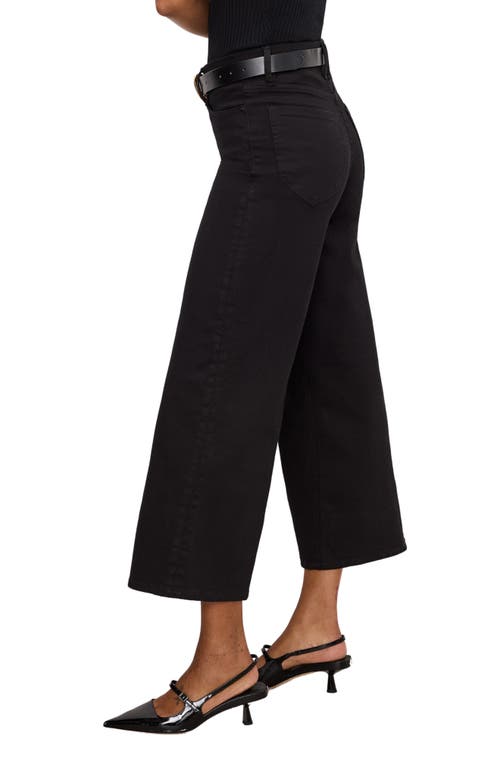 Good American Good Waist Crop Palazzo Jeans In Black001