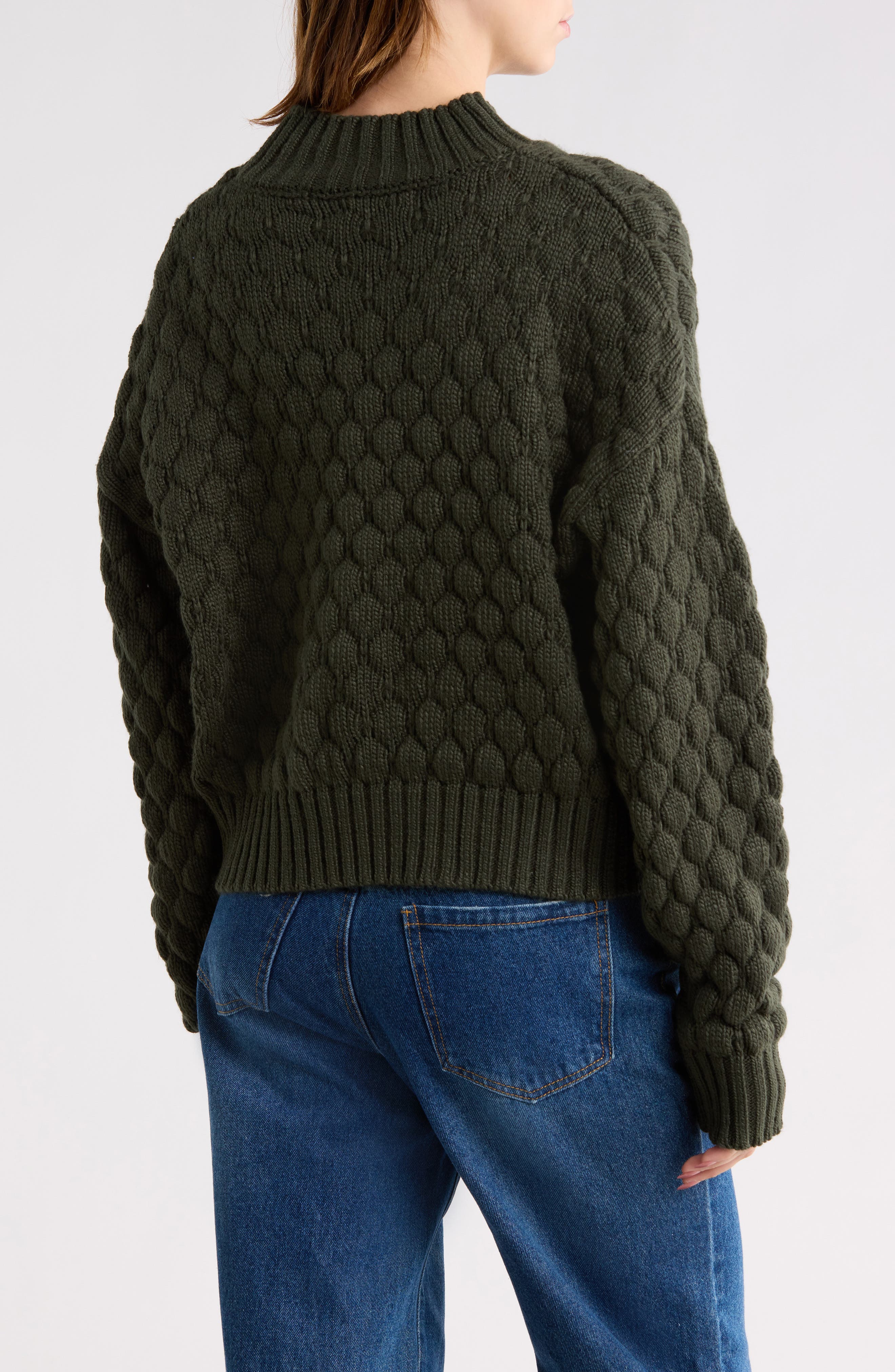 Bubble Knit Crop Sweater - image 2