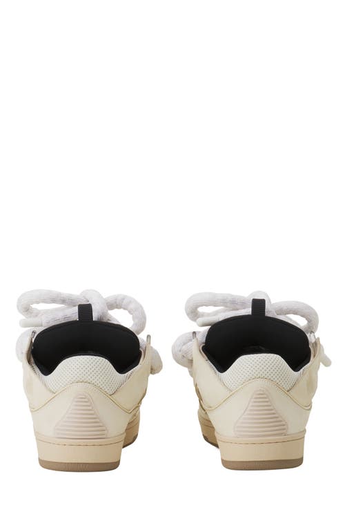 Lanvin Curb Sneakers In Leather With Snake Laces In Multi