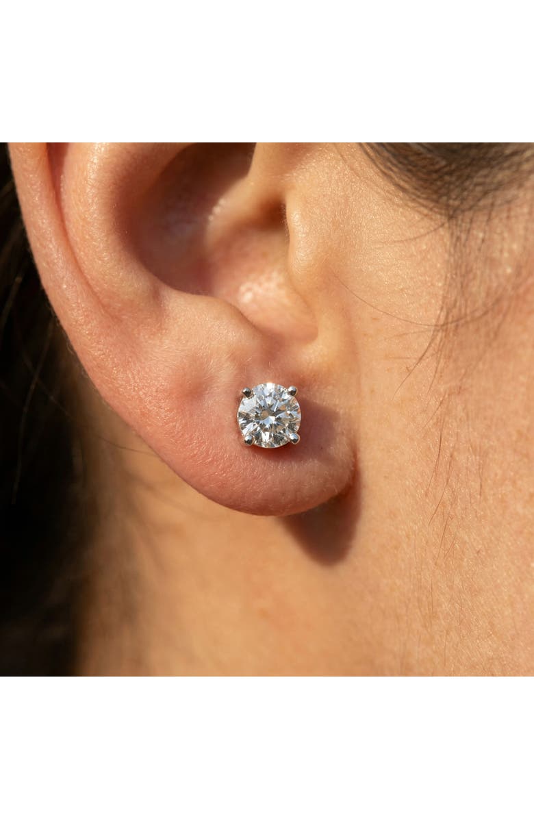 Bliss Diamond 3/4 Ct Diamond Screw Back Studs 14k Gold Lab Grown Eco Friendly, Alternate, color, 14K White Gold